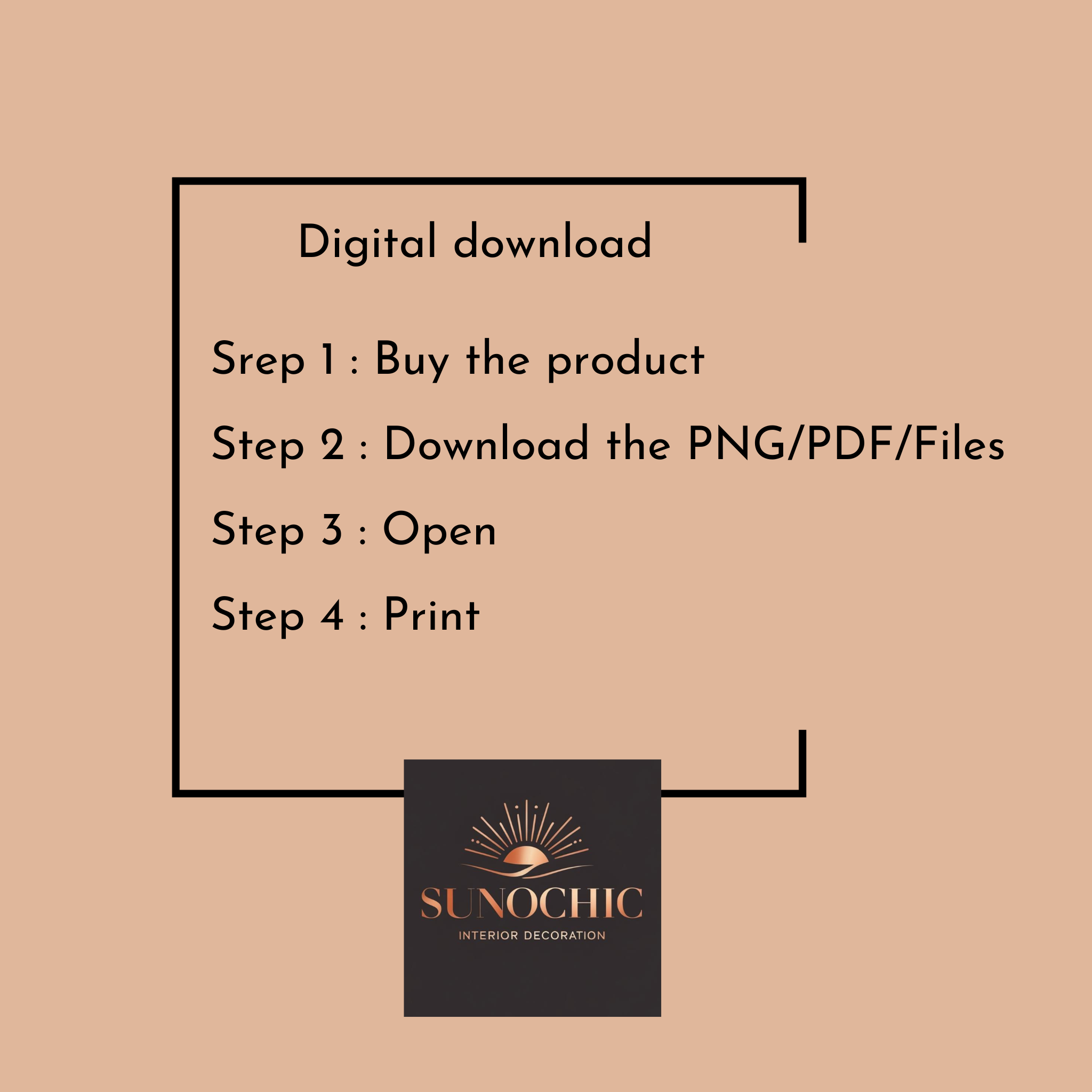 Art Abstrait Floral | Décoration Murale Fleurs Orange Beige | Œuvre Numérique Téléchargeable